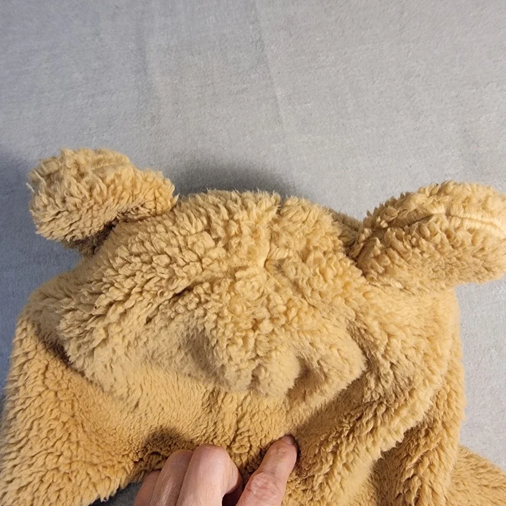 Baby Gap Bear Trapper Hat Toddler M/L Tan Excellent Sherpa Fleece Earflap Beanie